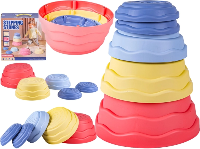 Pierres d’équilibre pour enfants – parcours sensoriel 5 pcs