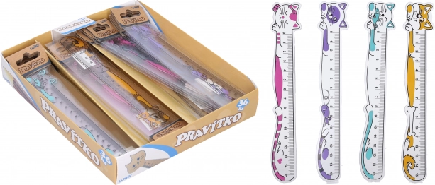 Règle avec motif de chat 15 cm