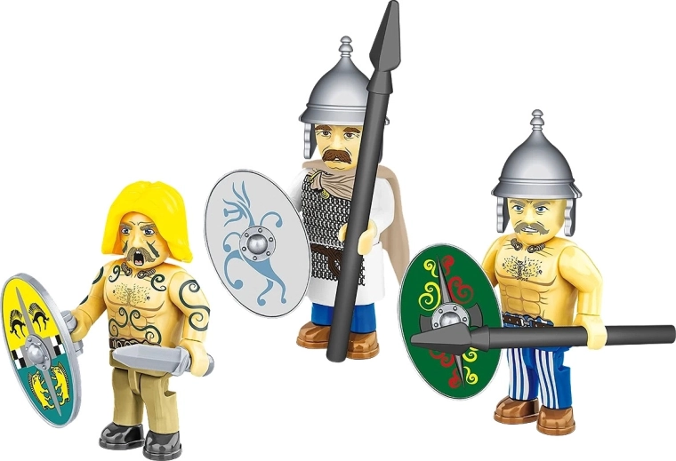 Trois guerriers celtes finement imprimés