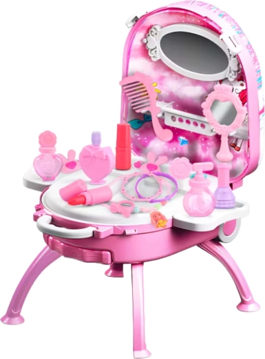 Valise à roulettes qui se transforme en coiffeuse