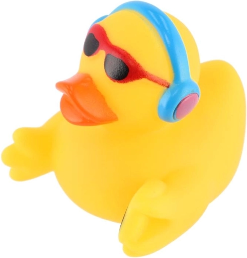 Adorable canard avec des écouteurs