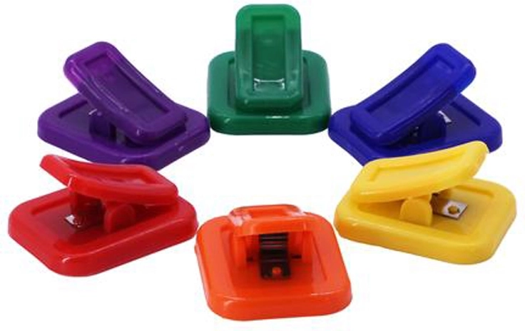 Pinces magnétiques pour notes Toro, lot de 6, couleurs assorties