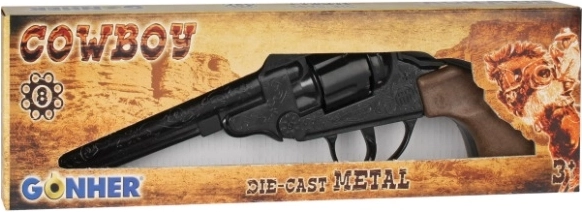 Revolver western métallique GONHER à capsules de 8 coups