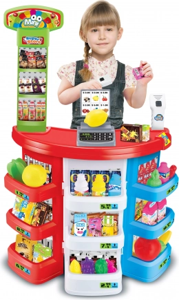 Supermarché pour enfants avec caisse et scanner 51 × 27 × 78 cm