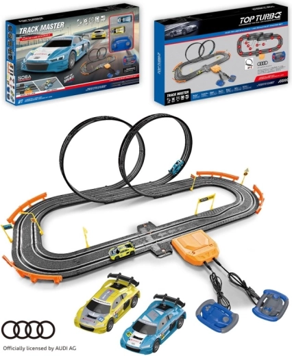 Circuit de voitures Audi à piles 90 × 52 cm