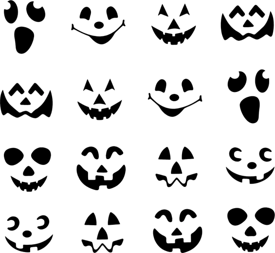 Visages de citrouilles d’Halloween