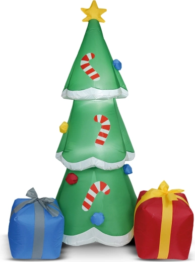 Sapin de Noël gonflable avec éclairage LED de 180 cm
