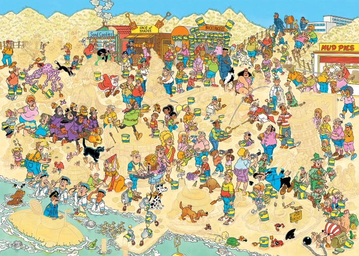 Puzzle Sculptures de sable 1000 pièces de Jan van Haasteren