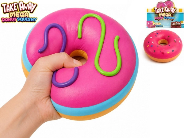 MIKI FUN https://www.mikifun.cz Mega donut squishy extensible jumbo 16 cm 2 couleurs