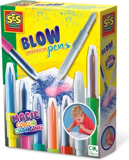 Feutres soufflants à couleurs changeantes, set de 7 pcs