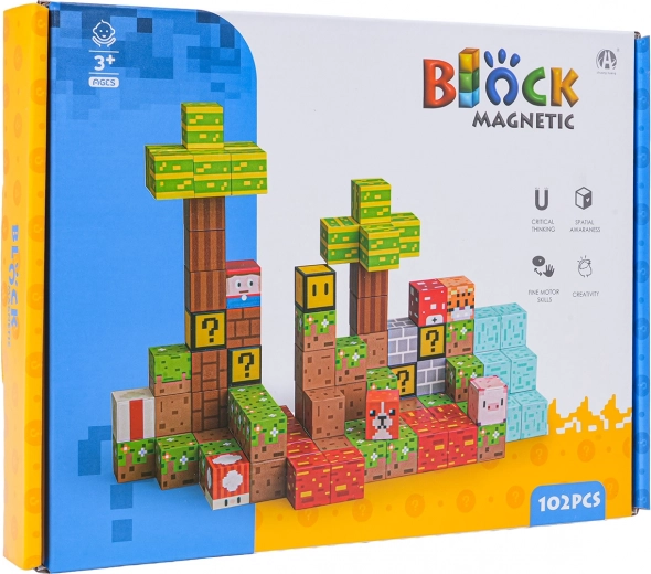 blocs de construction magnétiques 3D – set de 102 pièces