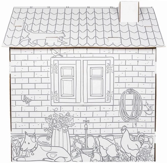 Maisonnette à colorier selon sa propre imagination
