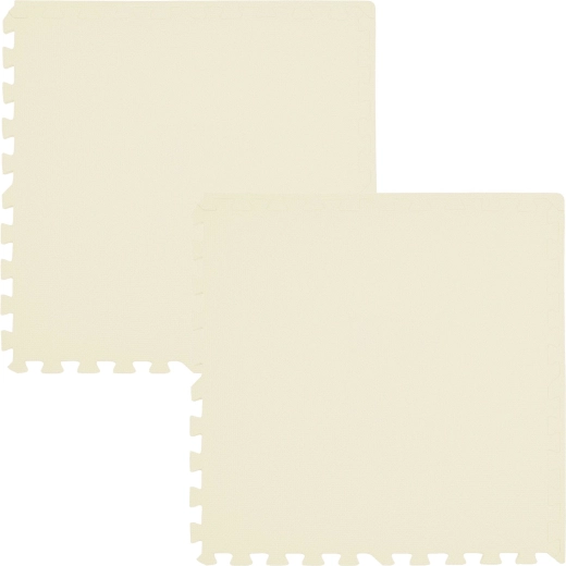 Tapis en mousse HUMBI 120 × 60 cm, grands puzzles imperméables, crème, 2 pcs