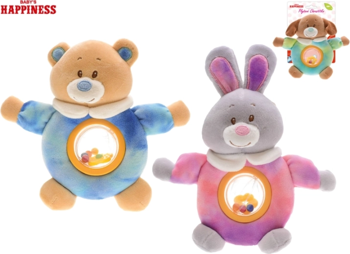 Peluche avec hochet Baby Happiness 17 cm