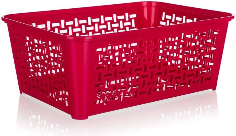 Panier de rangement en plastique 35,8 × 25,6 × 14 cm, assortiment de couleurs
