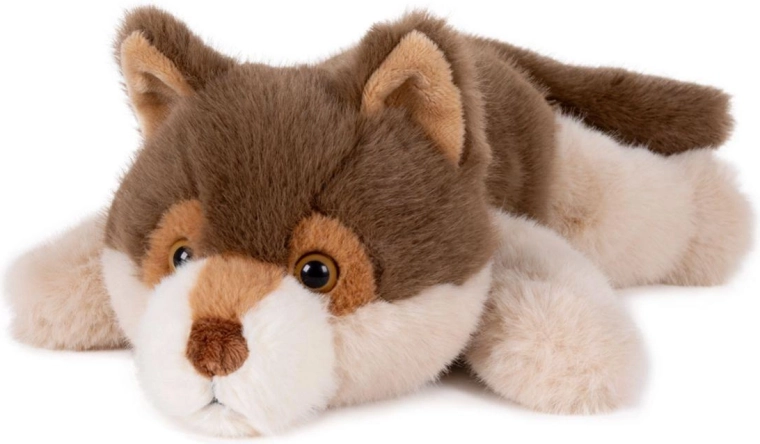 Loup en peluche couché 35 cm