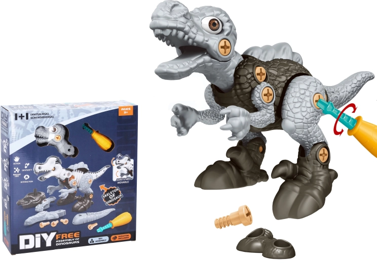 Dinosaure à visser avec squelette