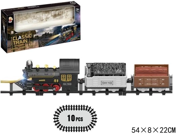 Circuit de train à piles avec effet de fumée