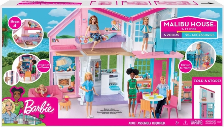 Barbie Malibu maison de poupées portable avec accessoires