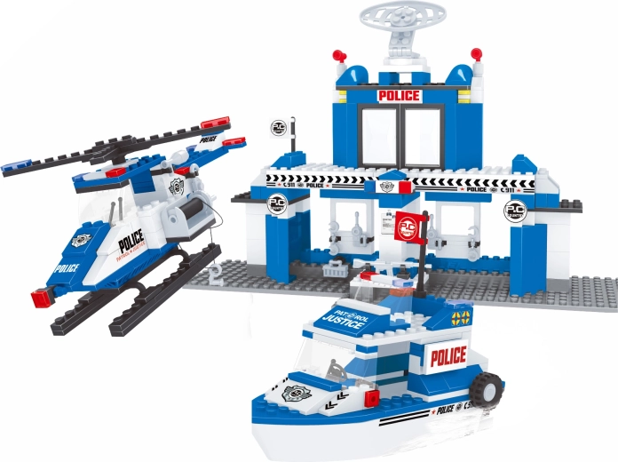 Jeu de construction compatible Police – station 370 pièces