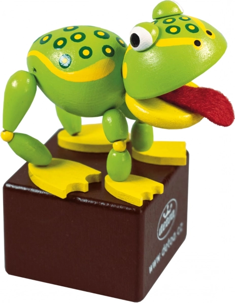 Detoa figurine en bois de grenouille