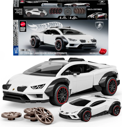Set de construction Mattel Brick Shop Hot Wheels Speed Series Lamborghini Huracán Sterrato