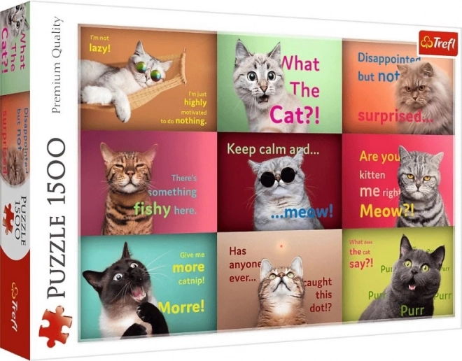 Puzzle 1500 Portraits de chats amusants