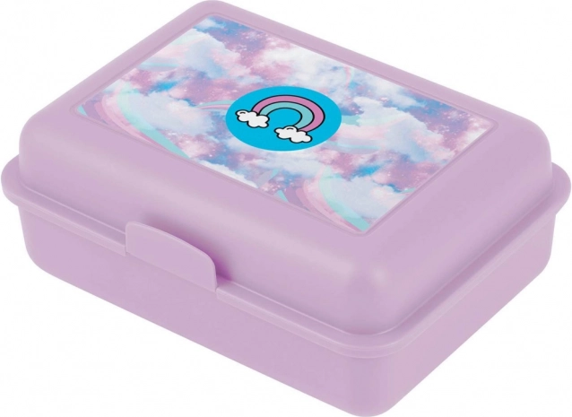 Boîte à déjeuner en plastique violet avec motif Ciel
