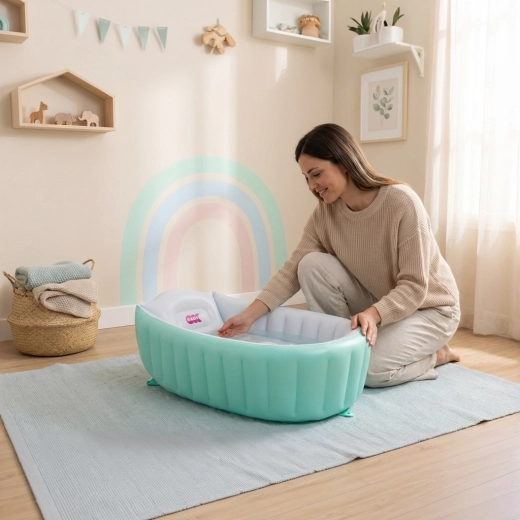 Baignoire gonflable compacte pour la maison et les voyages