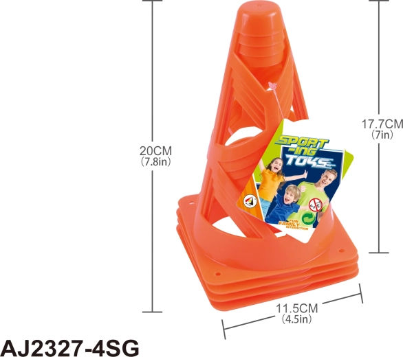Cônes d’entraînement 18 cm – lot de 4 pièces