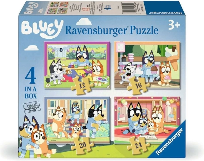 Puzzle Ravensburger Bluey 4 en 1 (12, 16, 20, 24 pièces)