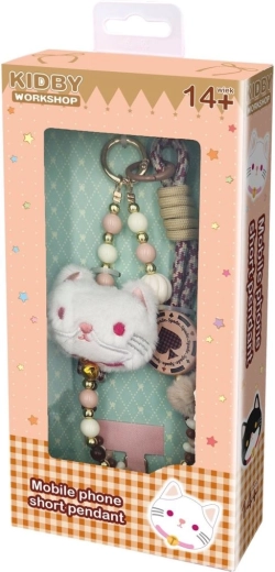 Pendentif pour téléphone Toys Inn, chat blanc