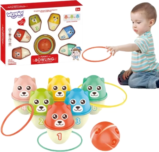 Bowling pour enfants et jeu de lancer de précision Woopie 3 en 1