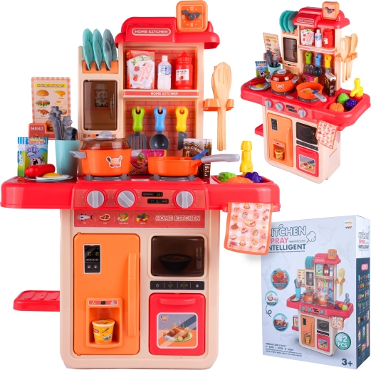 Cuisine enfant rose 63 cm avec 42 accessoires