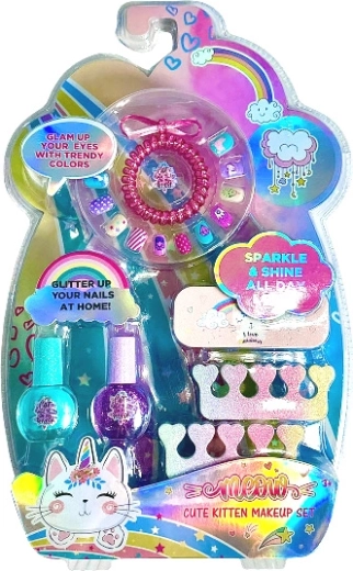 Kit de manucure pour enfants avec motif chat