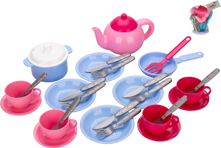 Set de vaisselle pour enfant en filet (30 pièces)