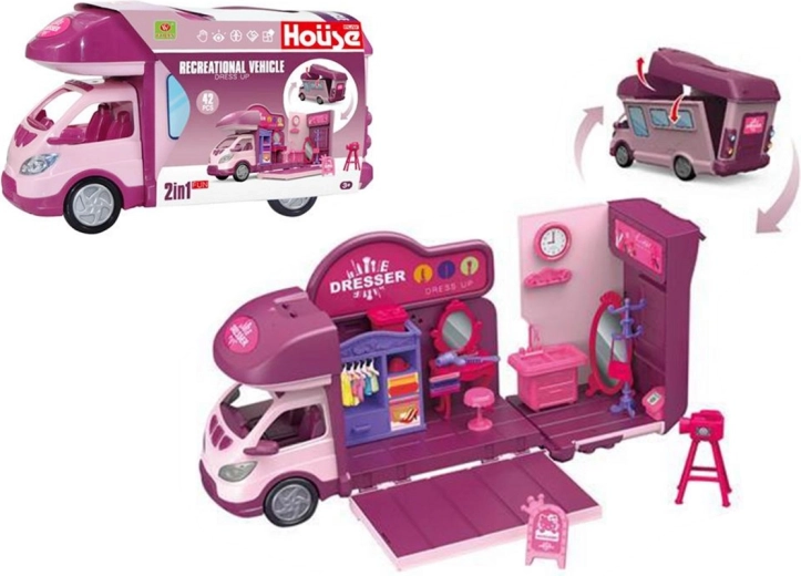 Camping-car pour poupées avec accessoires