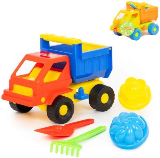 Set de sable avec petite voiture et moules