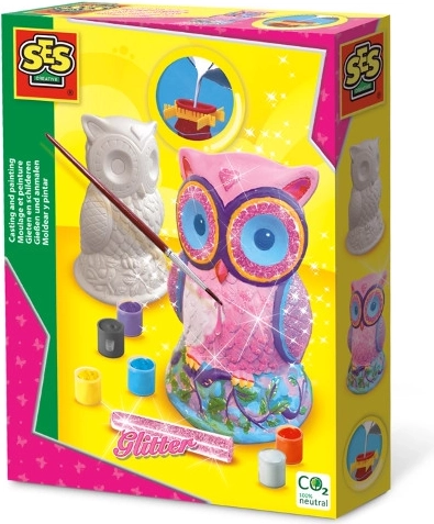 Kit de moulages en plâtre avec peintures – chouette