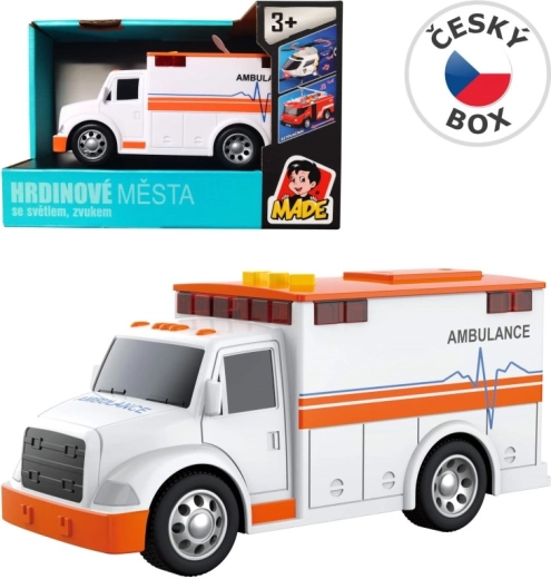 Ambulance à piles avec lumière et son