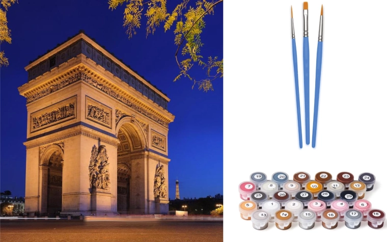 Norimpex Peinture par numéros Arc de Triomphe 40 × 50 cm