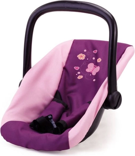 Siège auto Bayer pour poupées violet / rose clair