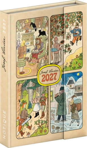 Agenda hebdomadaire magnétique Notique Josef Lada 2027 11 × 16 cm