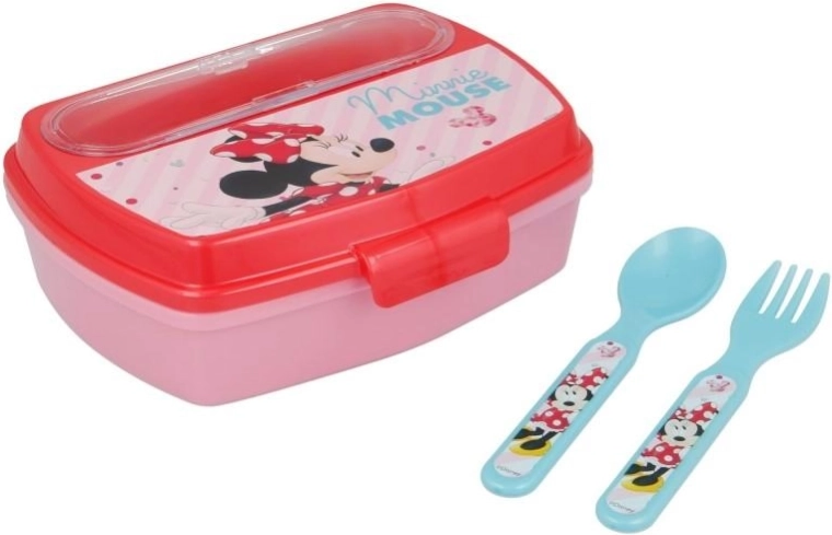 Boîte à goûter avec couverts Minnie