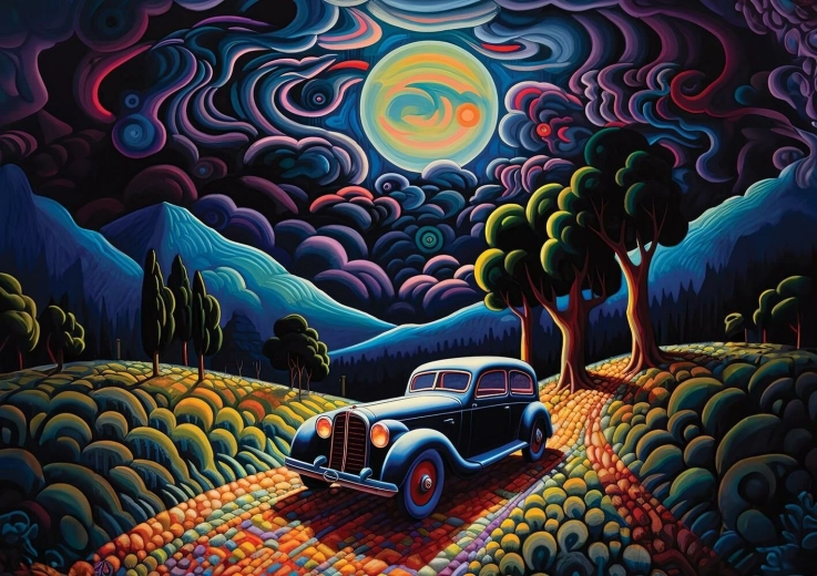 Puzzle Nuit en Transylvanie 1000 pièces