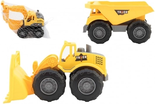 engin de chantier en plastique 18–20 cm à roues libres en filet