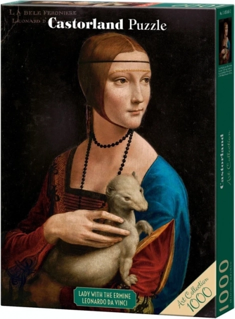 Puzzle 1000 pièces Dame à l'hermine de Léonard de Vinci Collection d'Art