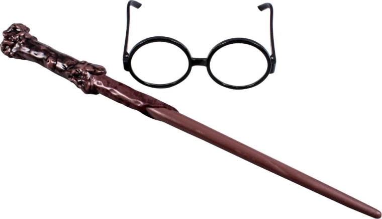 Set Harry Potter baguette et lunettes