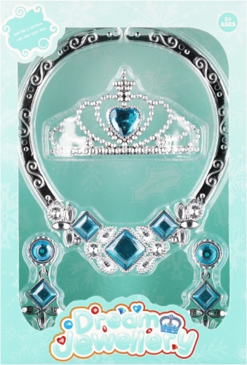 Set de bijoux de princesse pour enfants avec diadème et collier