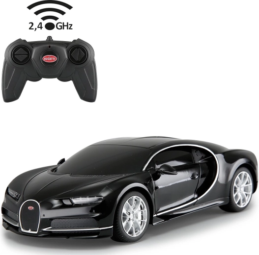 Voiture RC Bugatti Chiron télécommandée 1:24 noire 2,4 GHz Jamara - 1 pièce